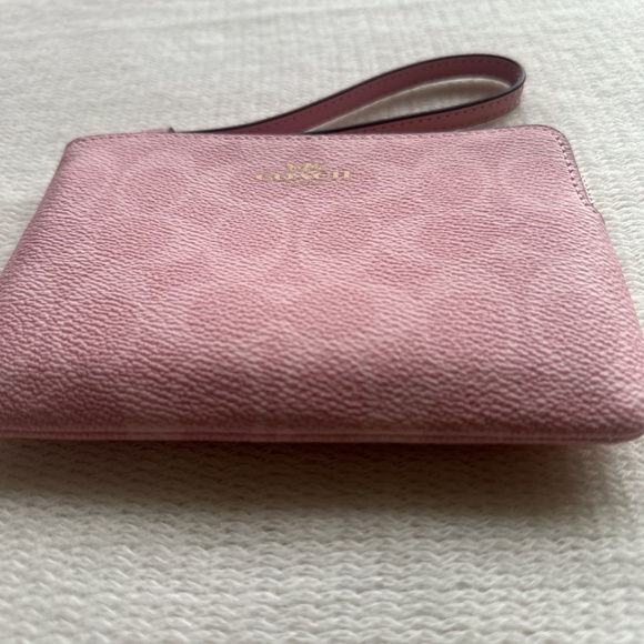 🩷 coach Corner Zip Wristlet In Signature Canvas 🎀 - Picture 7 of 7